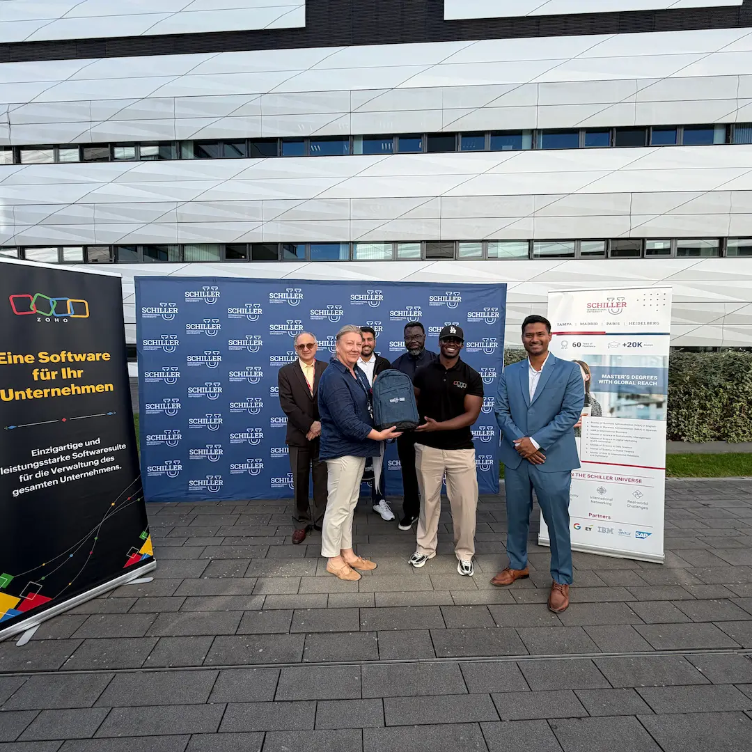 Certificate Distribution At Schiller Heidelberg Campus During The Zoho Workshop