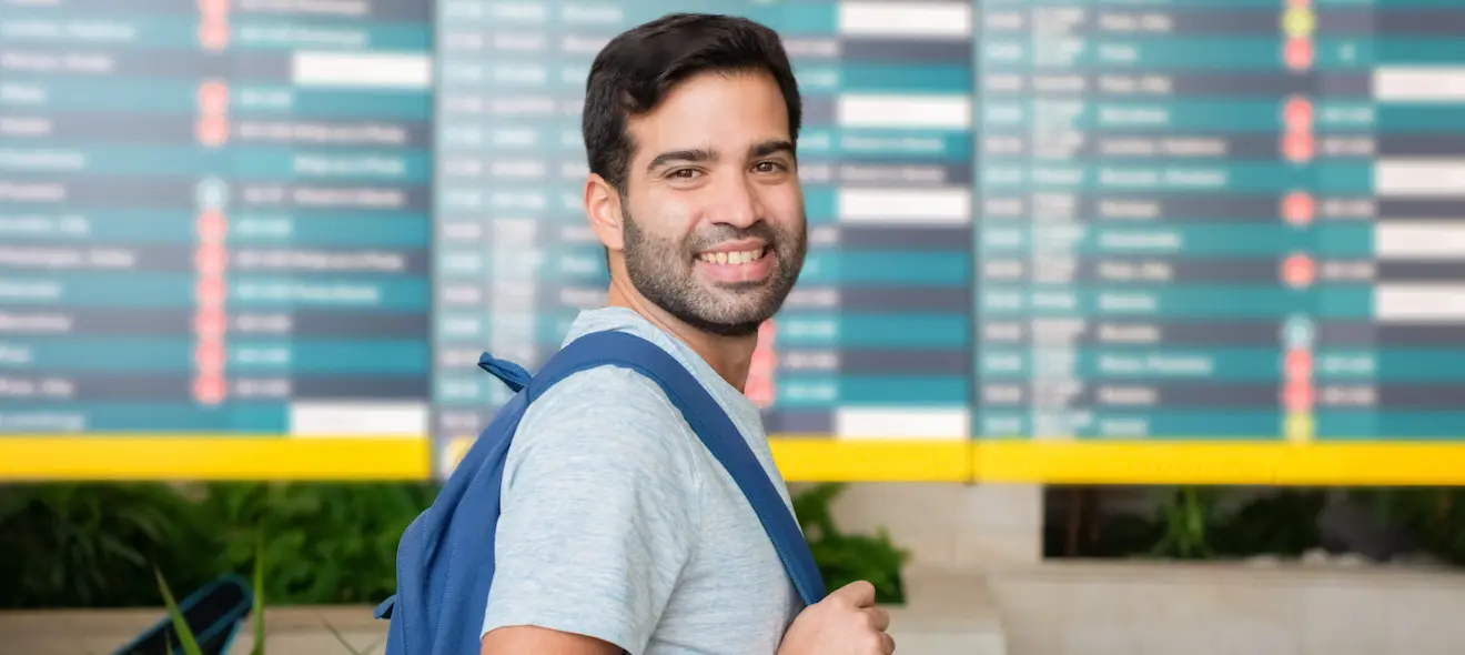 An International Student Going To Study Abroad