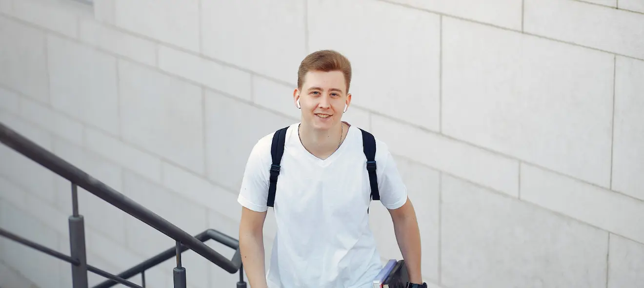 An Abitur Student In University Campus