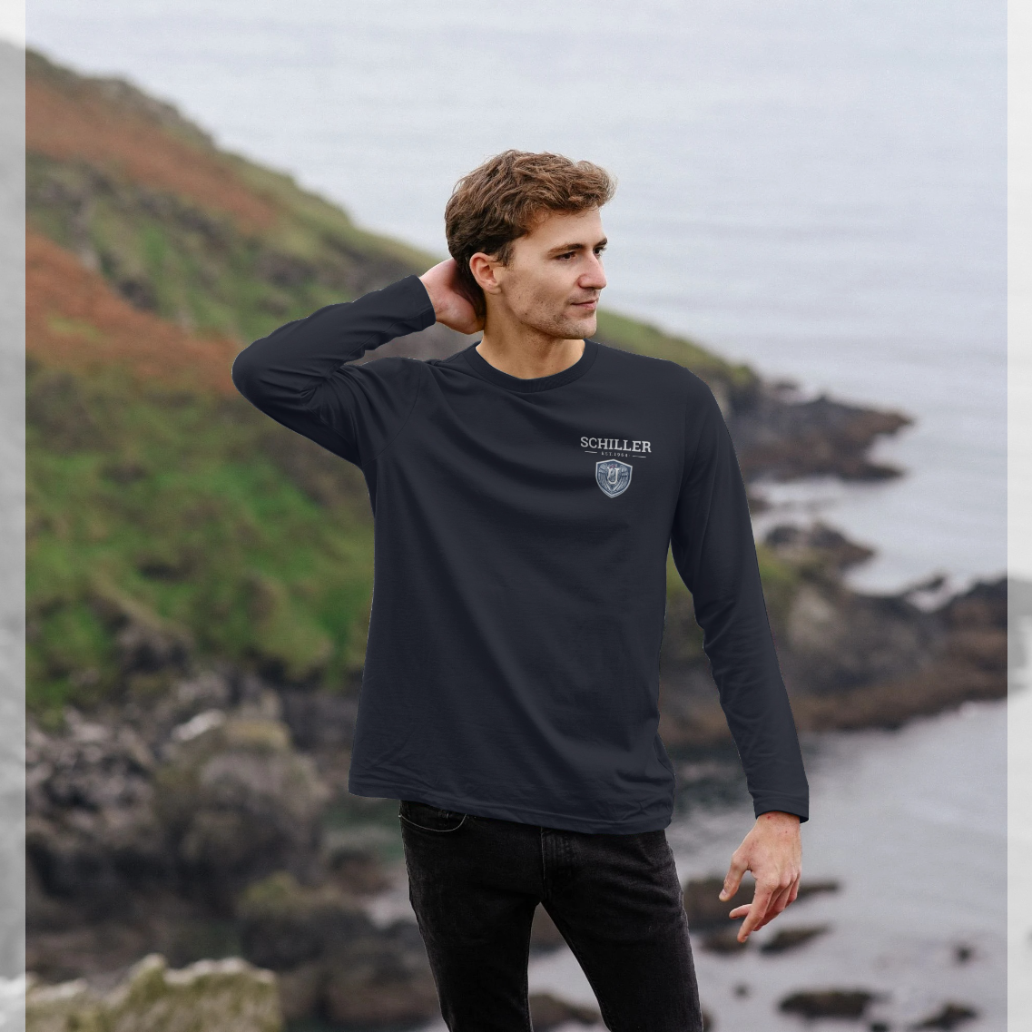 Schiller Branded Men's Pegasus Blue Long Sleeve T-Shirt