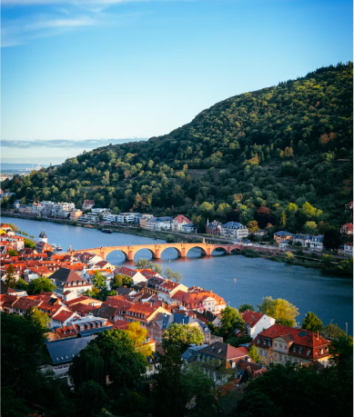 Nearby view of the Schiller International University Heidelberg campus in Germany
