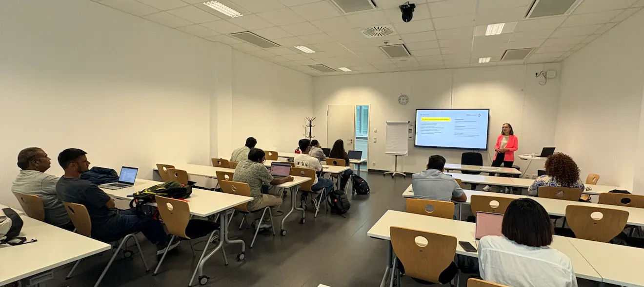 Schiller Heidelberg students attending a classroom session on digitalization and AI