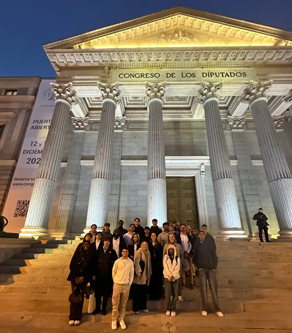Schiller Madrid Student's Experiential Learning Visit to Spain’s Congress