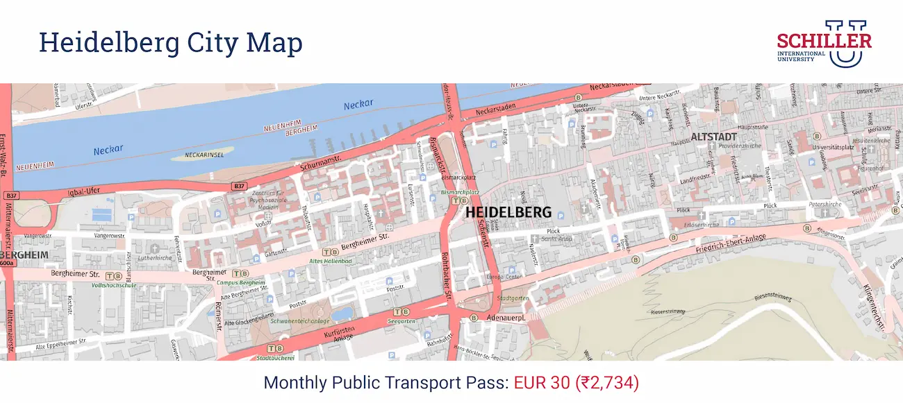 Heidelberg Transportation Network Map