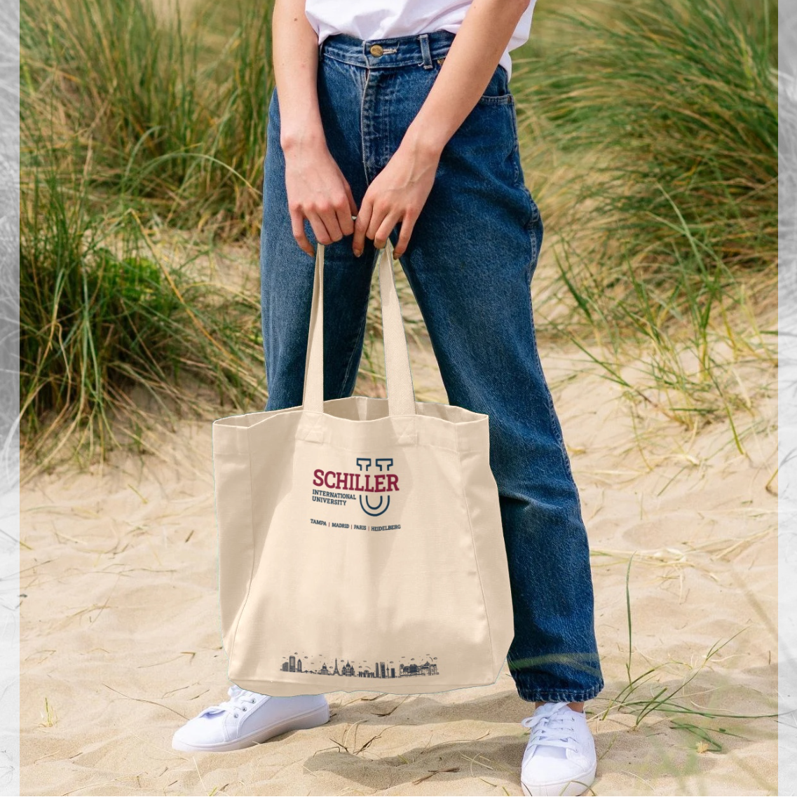 Schiller Branded Global Shoppers Tote Bag